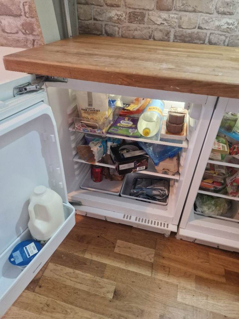 Indesit side by side uncounter fridges