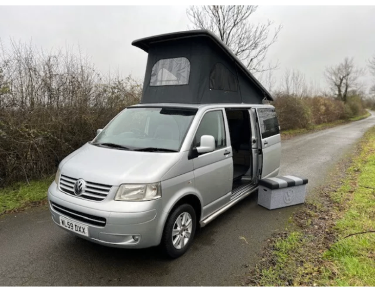 Silver & Black VW Campervan