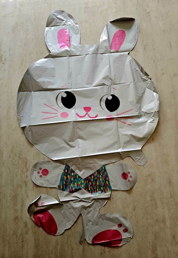 Giant Cute Bunny Foil Balloon – Large Rabbit Party Decoration (Uninflated)