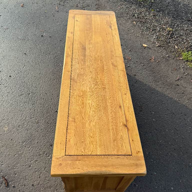 Solid Oak TV Unit Modern Oak Furnitureland Cabinet Stand Rustic Original