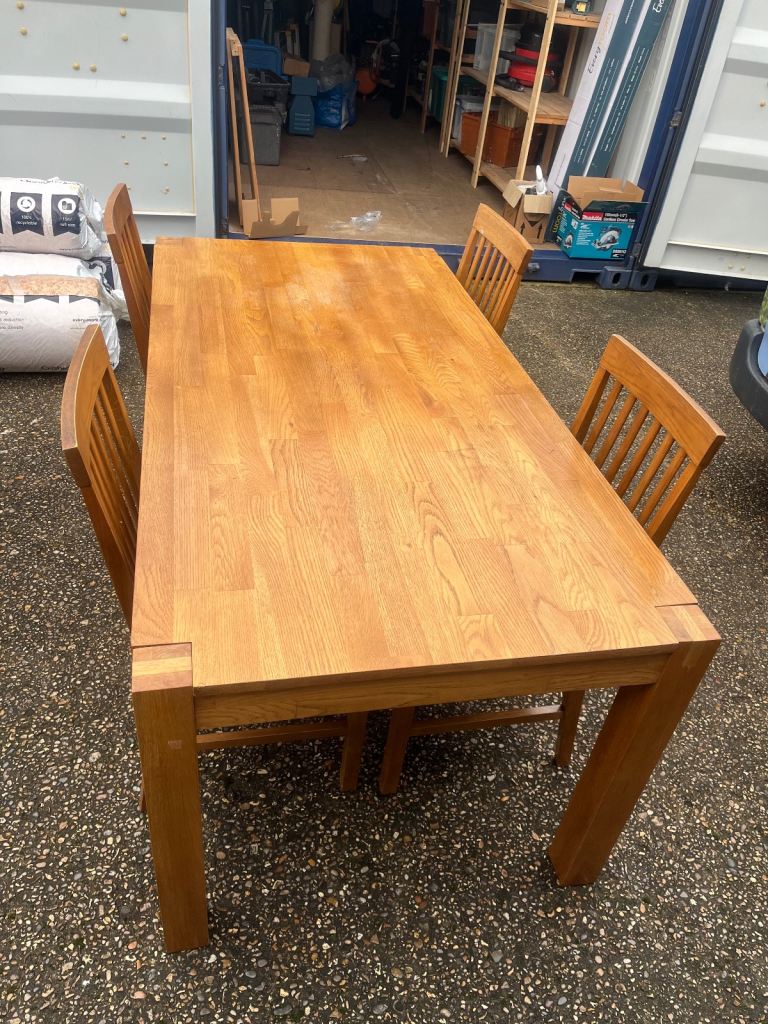 Table and six chairs