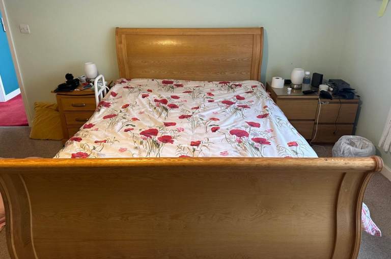 King size Solid Wood Double Bed Frame – Good Condition