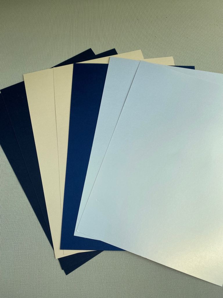 7 x high gsm A4 sized pearlescent card