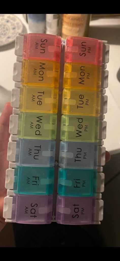 Pill Box Organiser, £1, Acton, W3 8FG 