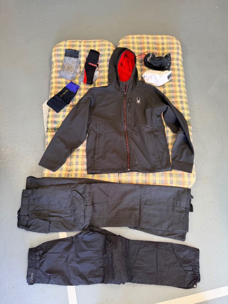 Spyder Ski Jacket & Trousers Set – Black, Good Condition