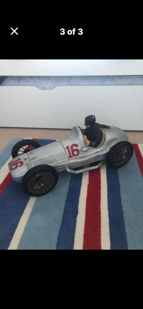 Vintage Mercedes Benz Silver Arrows Model Car