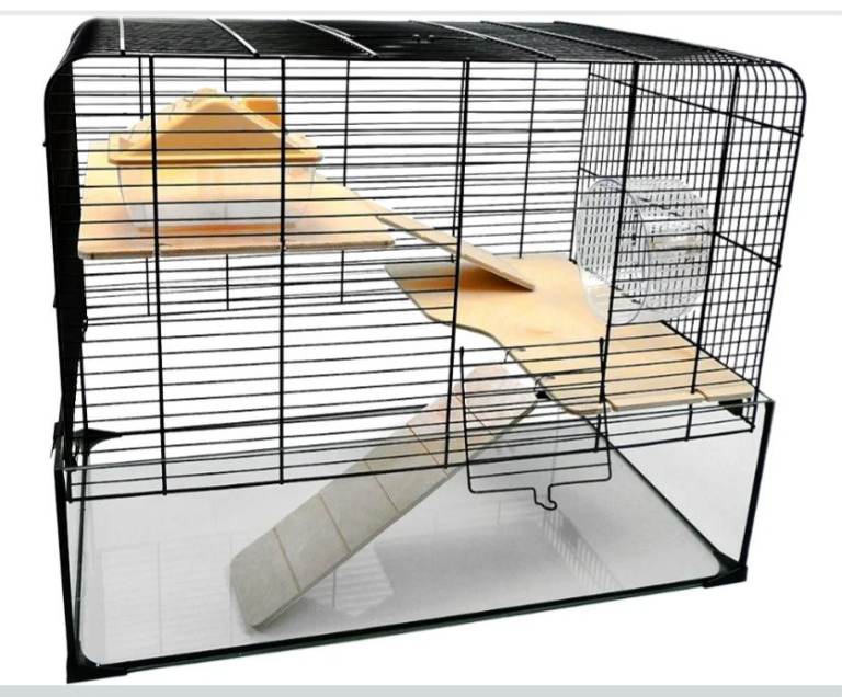 Hamster Cage with glass base