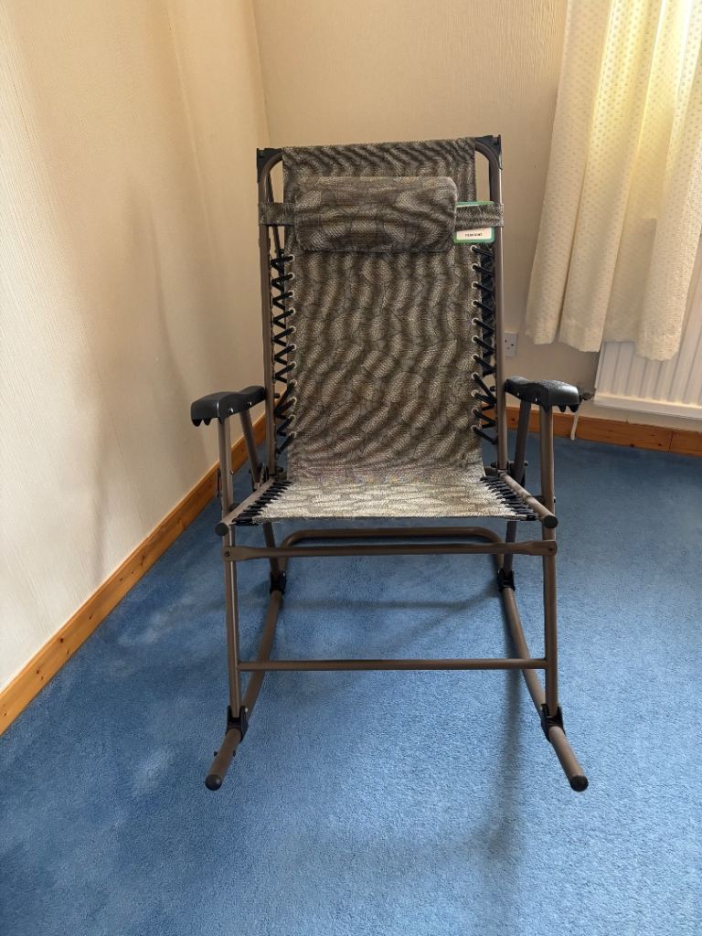 Sun lounger rocking chair with canopy 