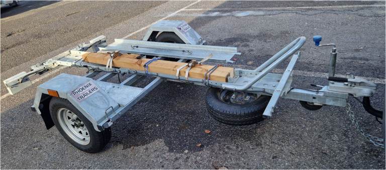 Heavy Folding Motorcycle Trailer.