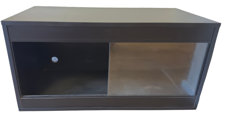 3FT Reptile Tank Vivarium Black Glass