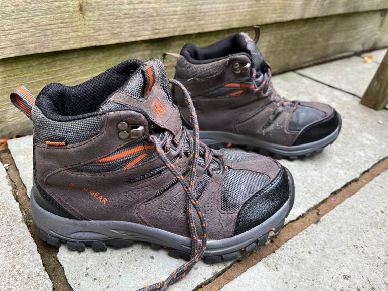 Good condition, Hi-Tec Kinder II WB, UK 4, UK4, EU36, EU 36, Charcoal with orange trim, RRP £50