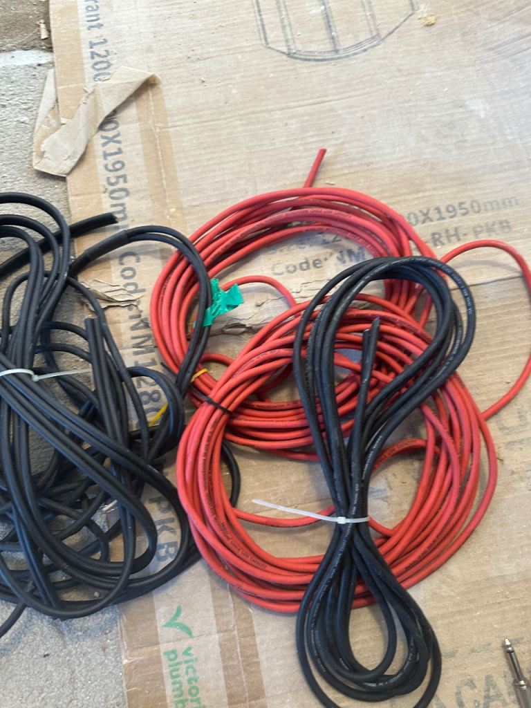 Good condition XLR cables – no connectors included