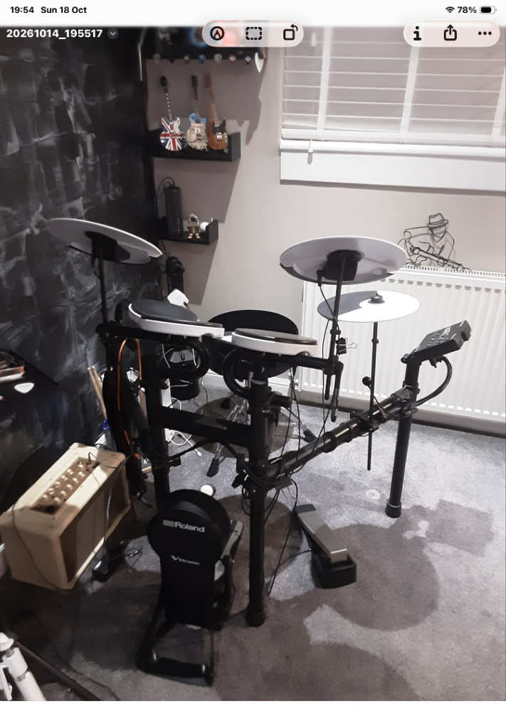 Roland TD - 02KV (with Bluetooth connector & additional Roland kick pad ...