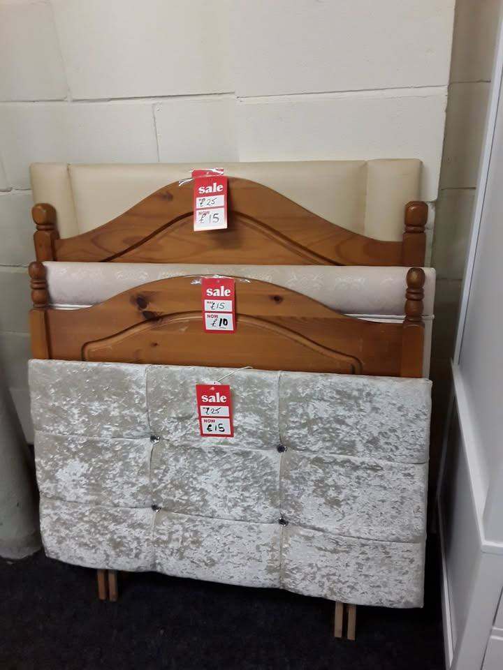 SINGLE headboards FROM £10 EACH! Copley Mill Low Cost Moves 2nd Hand Furniture STALYBRIDGE SK15 3DN