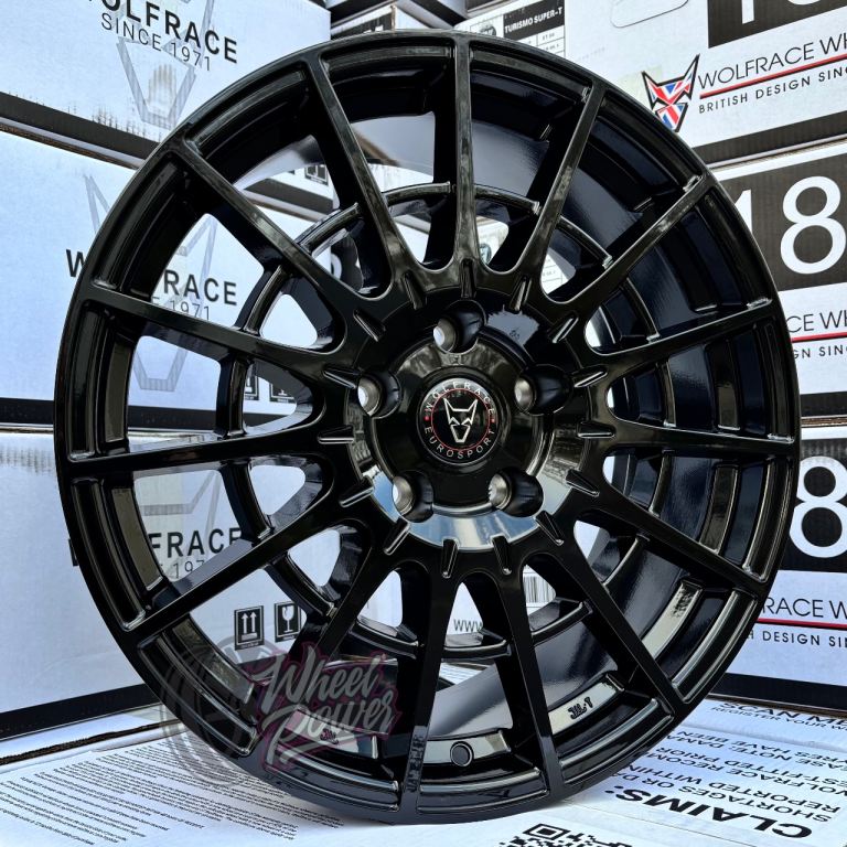 18” 5x120 VW Transporter T5 T6 Alloys New Black Wolfrace Load Rated Wheels