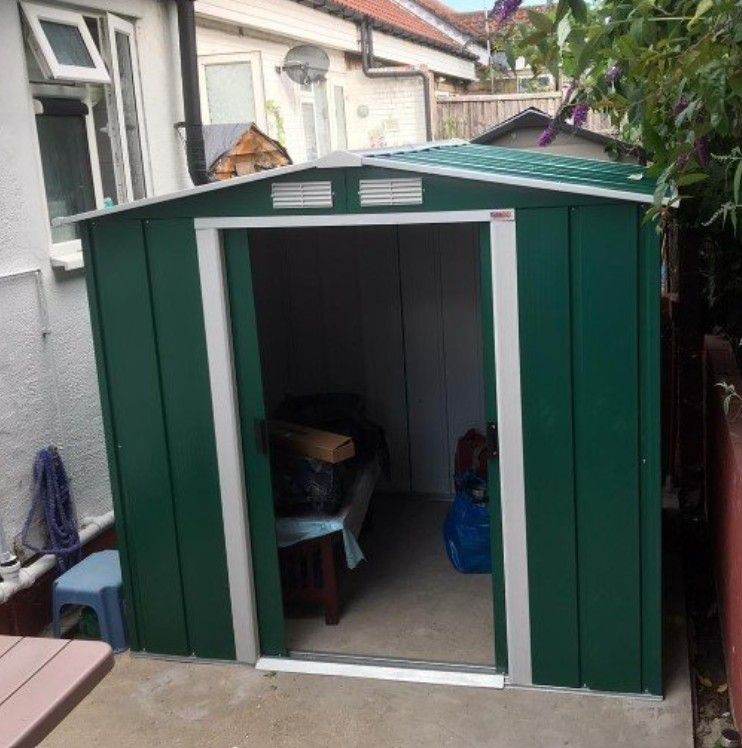 Heavy-Duty Galvanised Steel Garden Shed – Weatherproof, Lockable Outdoor Storage for Tools