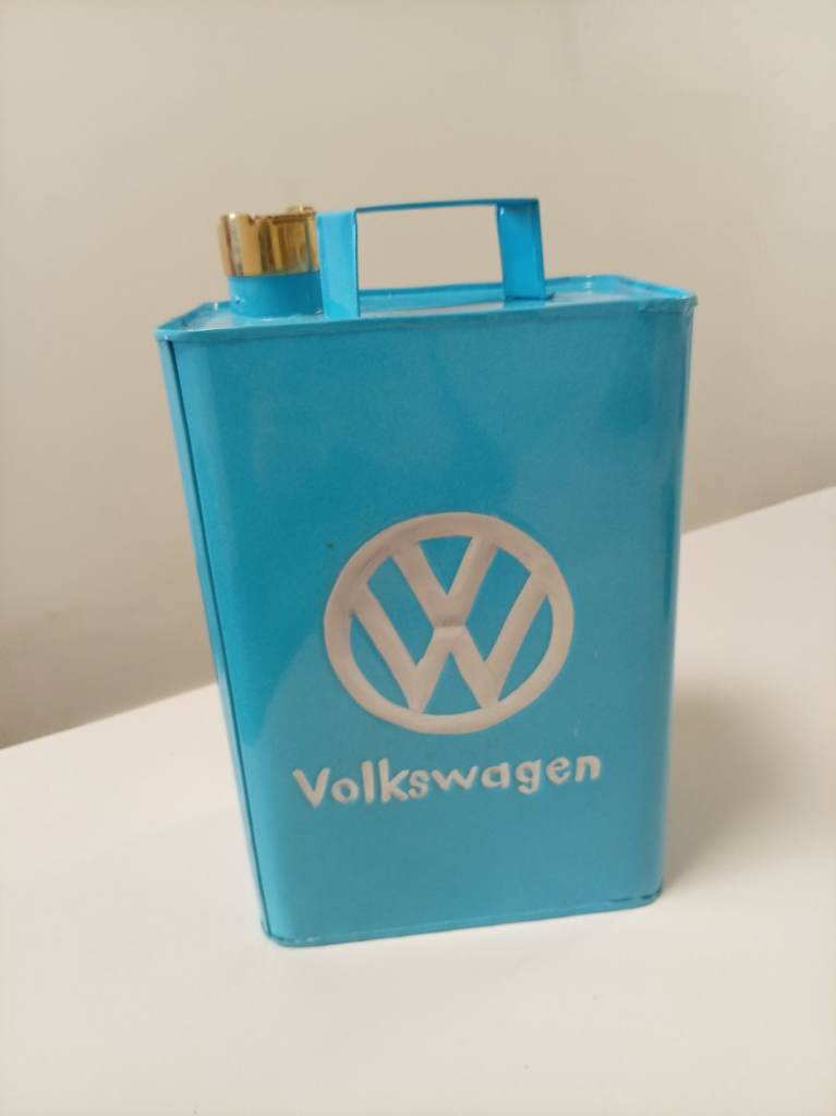 New Volkswagen Blue Petrol Can – Retro VW Garage, Man Cave & Workshop Decor 🚗