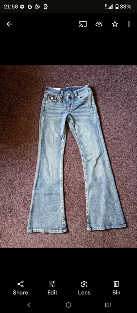 H&M Womens Flared Low Rise Jeans - 32 Waist - NEW WITH TAGS - 2 Pairs