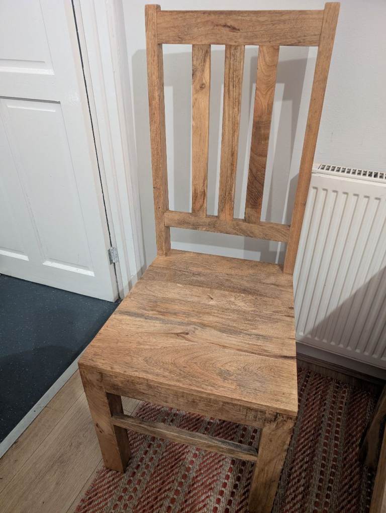 FREE - 4x mango wood dining chairs