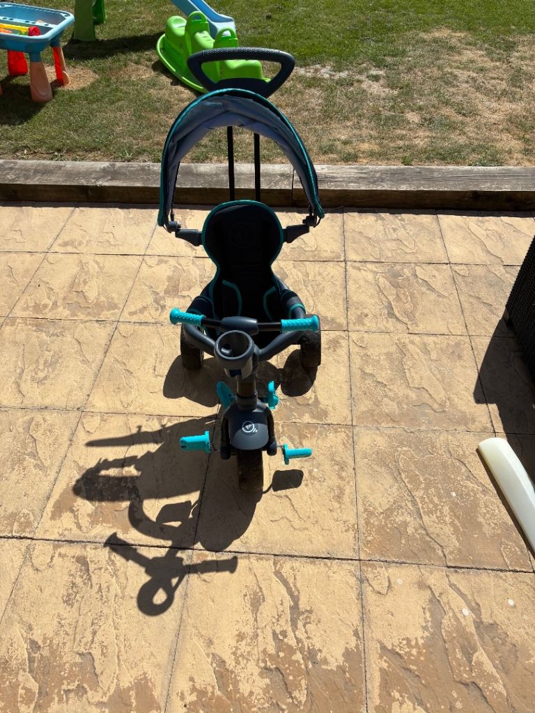 TP 4-in-1 Blue Children's Trike with Parent Handle