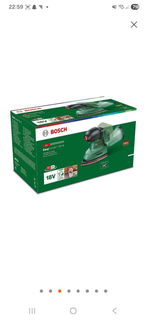 image for Bosch Easy Sander 18v-8 without battery and charger