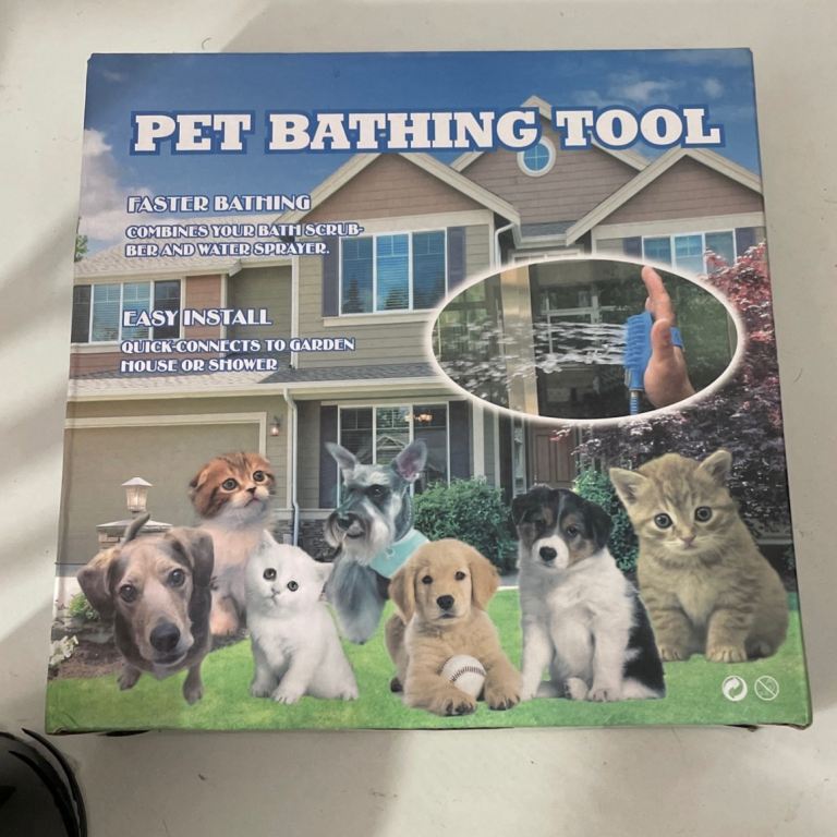 Pet Bathing Tool - Pet Shower & Bath Scrubber Dog & Cat Grooming Wash Kit