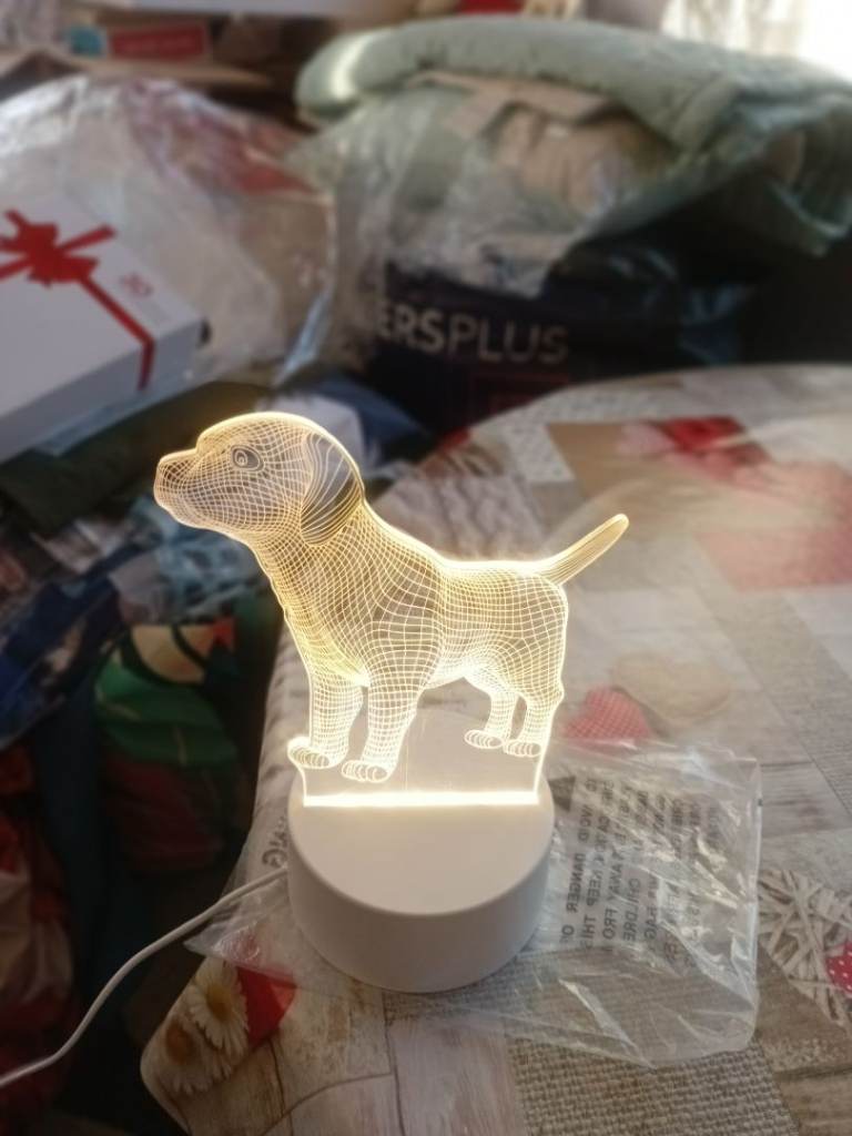 Gift 3D Illusion LED Puppy Lamp – Brand New in Box