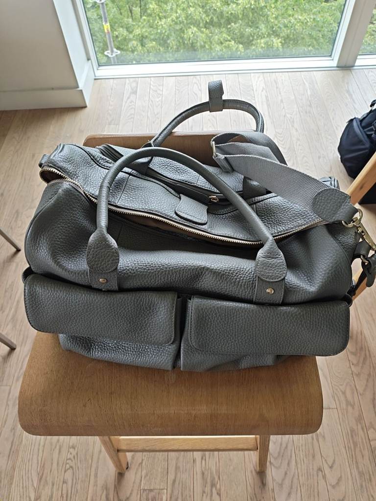 PacaPod Grey Leather bag