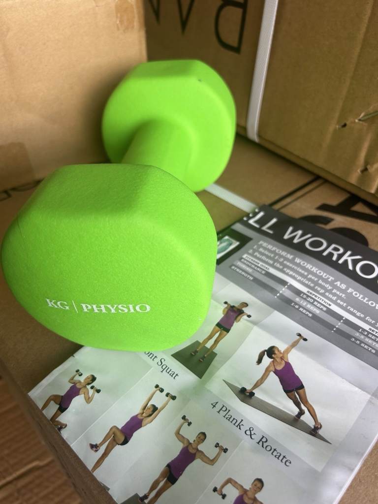 KG Physio 6kg Neoprene Dumbbells Pair – Brand New