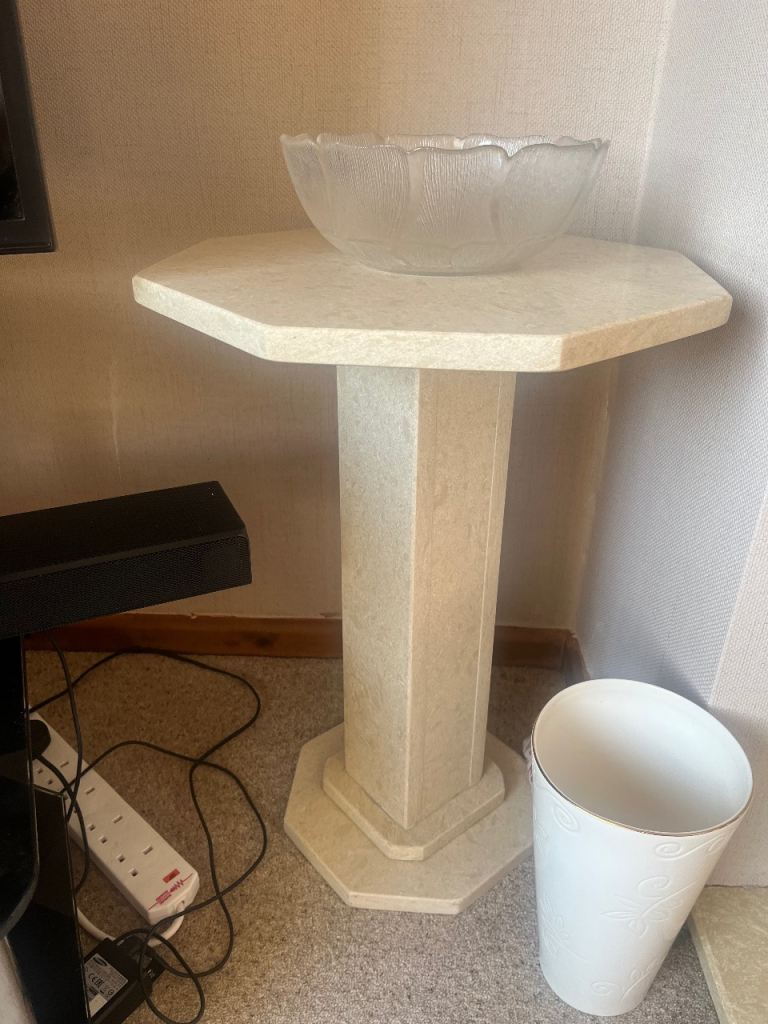 Marble side tables x 2