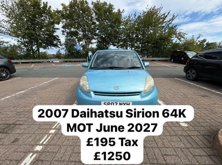 Daihatsu Sirion 1.3 SE 64k MOT June 2027 £195 Tax 5 Door