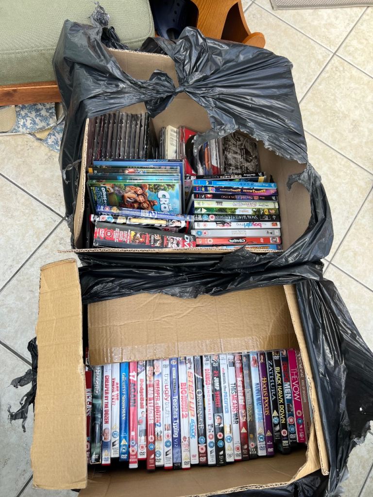 Music CDs and film DVDs job lot 