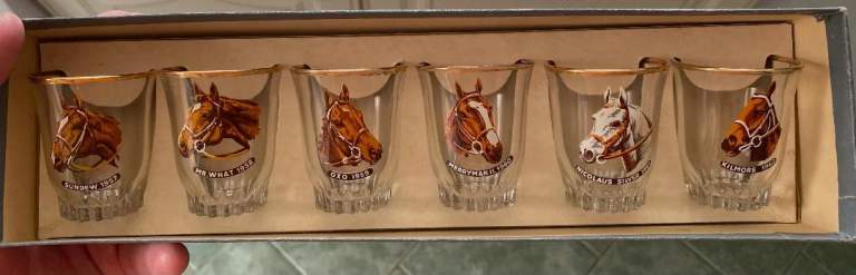 Collectable Grand National Winners Shot Glasses 1957-1962