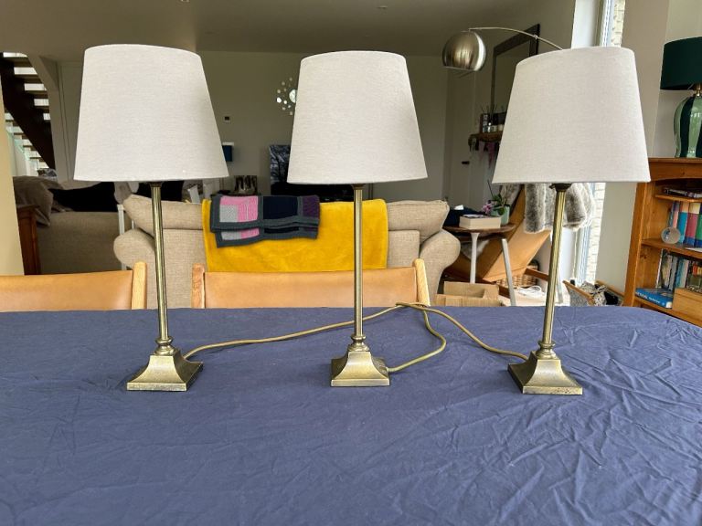 Three bedside/table lamps