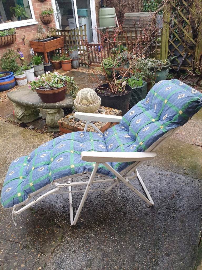Garden reclining chairs x 2