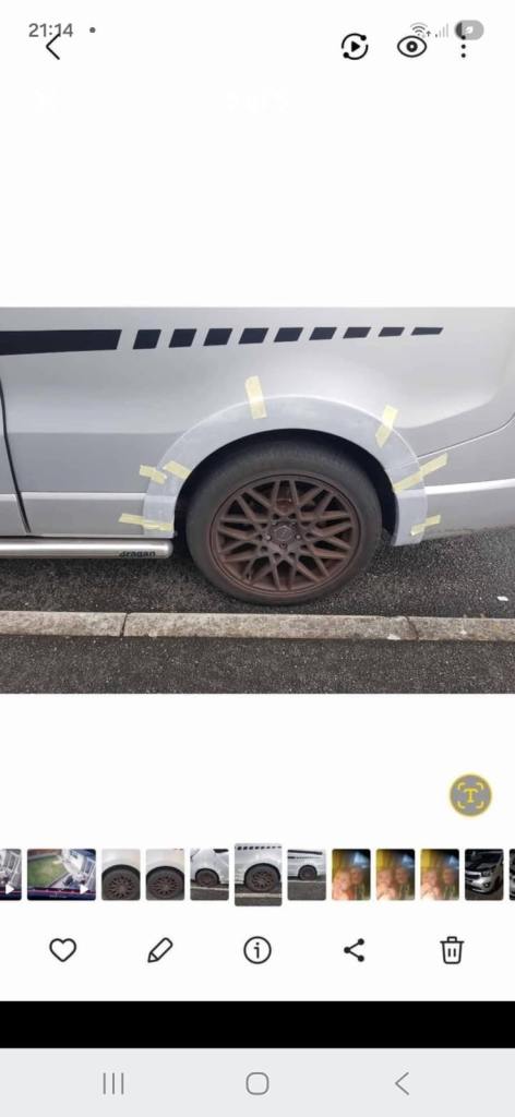 Vauxhall vivaro B wheel arch body kit