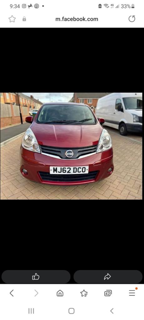 Nissan, NOTE, MPV, 2012, Other, 1598 (cc), 5 doors