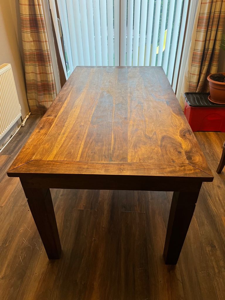 Solid oak dining table
