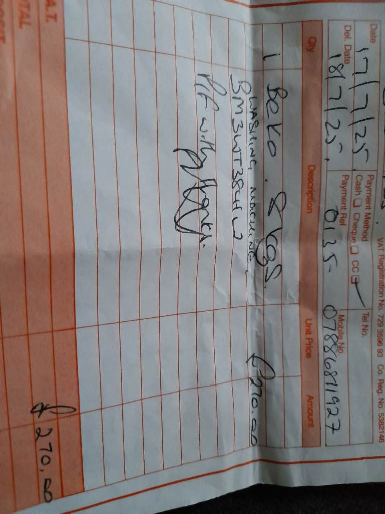 White Beko washing machine 1400