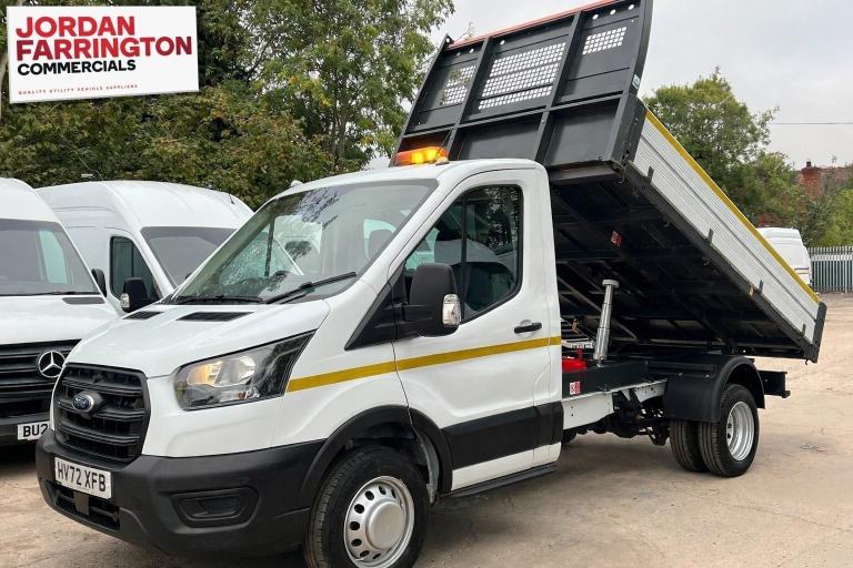 2022 72 reg FORD TRANSIT 350 EURO 6 ONE STOP ALLOY BODY RWD SINGLE CAB TIPPER