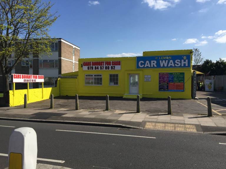 Freehold Car Wash & Car Sales for Sale near Heathrow & Feltham Station 15682 Square feet 