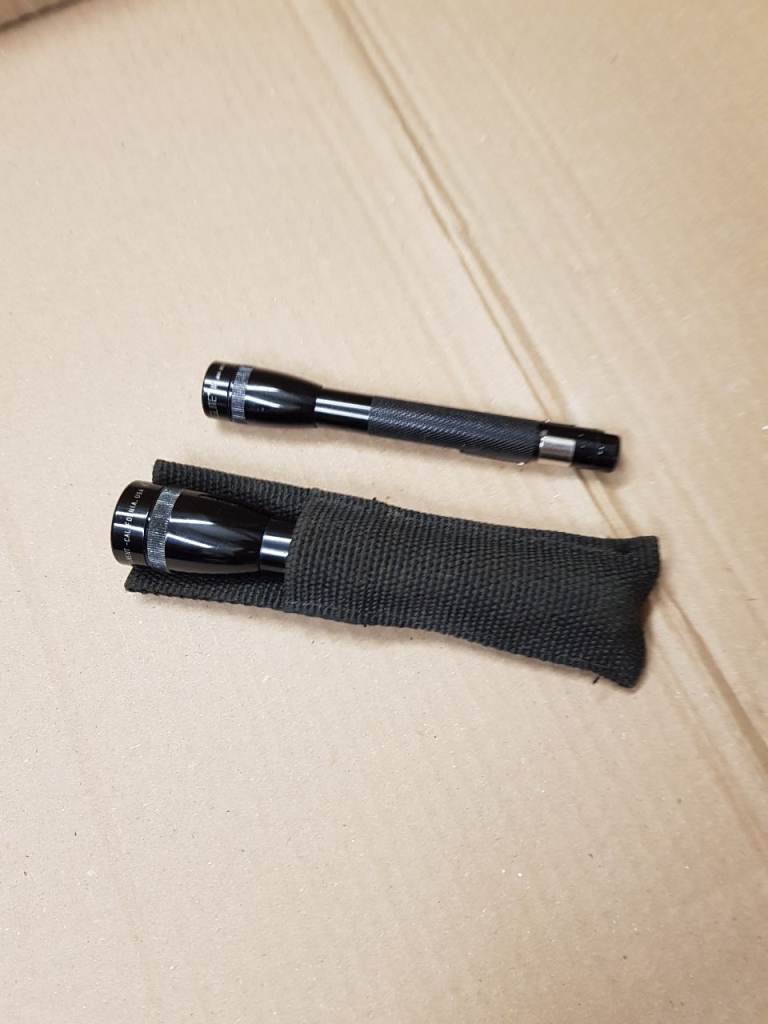 Maglite Mini Flashlights with Holster – Black, Good Condition