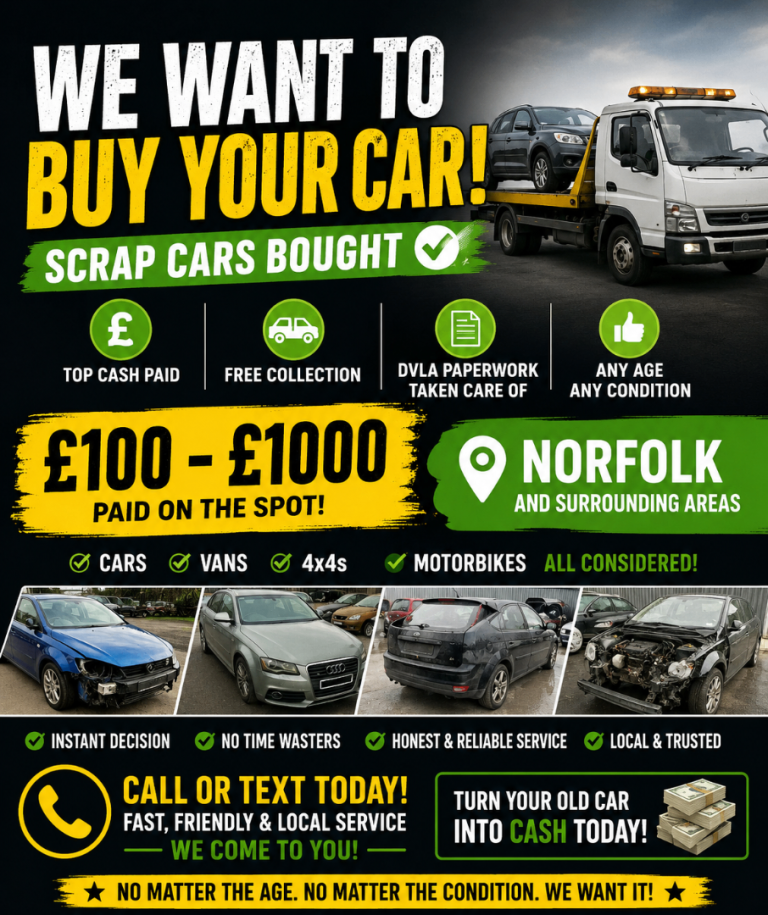 Sell your car today / scrap your car 