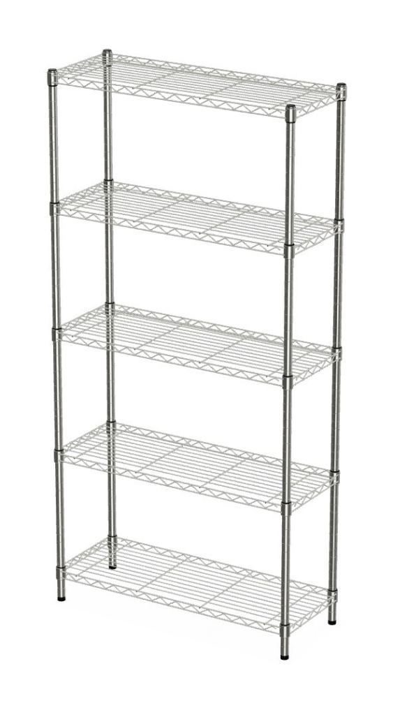  5-Shelf Chrome Wire Storage Unit