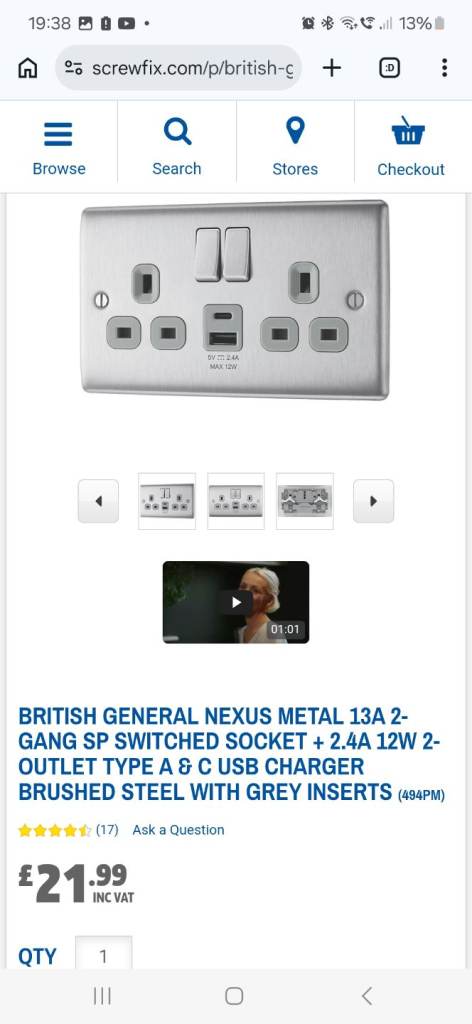 Brand new 10 x USB brushed steel double sockets retail at £210