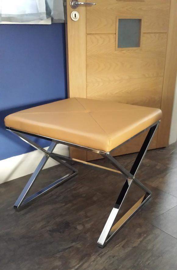 Leather Footstool seat 