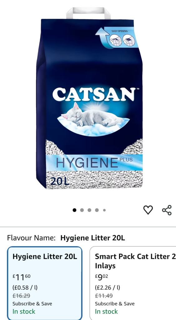 Catsan 20L only £8