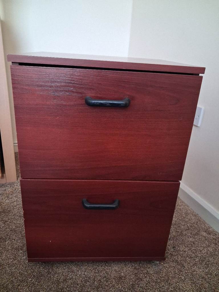 2 drawer filing cabinet with dividers