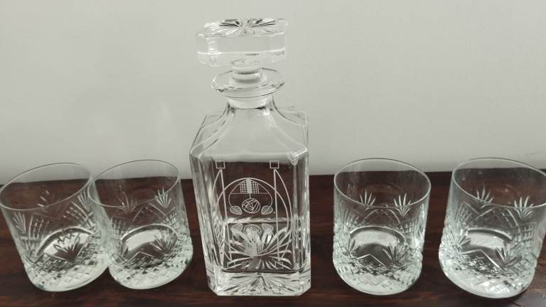 Rennie Mackintosh crystal decanter