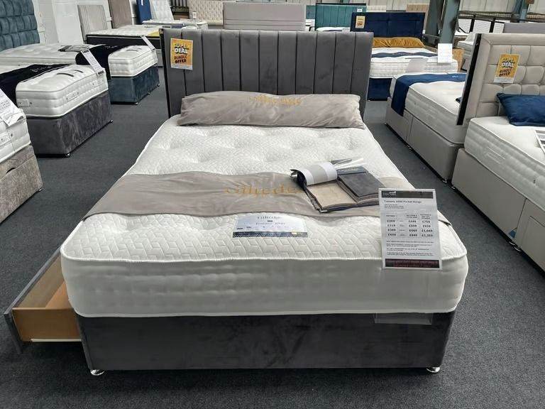 ✨ Sleep in Style! Double Divan Bed + Mattress – Single, King, Super King Offer ::